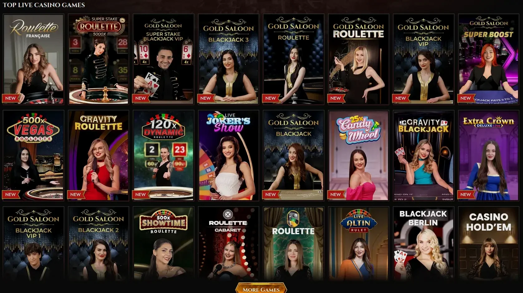 F1 Casino Spielangebot